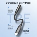 Adaptador de Audio USB-C a 3.5mm   c/Chip DAC / Macho/Hembra / 0.1M / Negro  BIHBA  Vention - Imagen 8