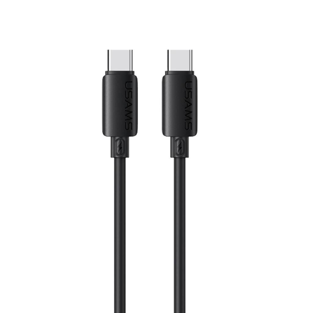 mancru-123401-e244781a189b1a5771d6e4ccf407b40e Cable de Datos USB C a USB C SJ787 60W 1m Negro U98 USAMS - Imagen 1