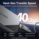 Gabinete Externo M.2 NVMe SSD"   USB 4.0 / USB-C / Ventilación / Aluminio  KPZH0  Vention - Imagen 3