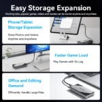 Gabinete Externo M.2 NVMe SSD"   USB 4.0 / USB-C / Ventilación / Aluminio  KPZH0  Vention - Imagen 11