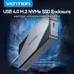 Gabinete Externo M.2 NVMe SSD"   USB 4.0 / USB-C / Ventilación / Aluminio  KPZH0  Vention - Imagen 18