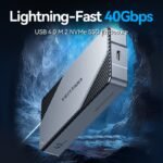 Gabinete Externo M.2 NVMe SSD"   USB 4.0 / USB-C / Ventilación / Aluminio  KPZH0  Vention