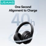Auriculares Bluetooth   YJ Series  BT5.3  40Hs.  Negro  UJ29  USAMS - Imagen 2