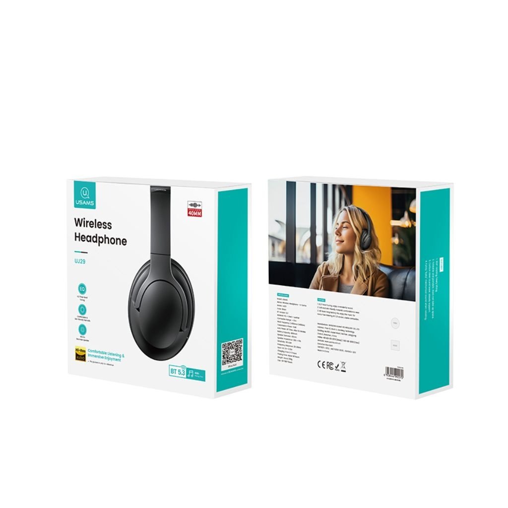 mancru-123495-72c547d233d2394e978a19e5006d822b Auriculares Bluetooth YJ Series BT5.3 40Hs. Negro UJ29 USAMS - Imagen 1