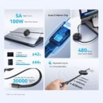Cable Retractil USB-C 2.0 a USB-C / 5A / 1M / Negro   TRXBF  Vention - Imagen 4
