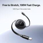 Cable Retractil USB-C 2.0 a USB-C / 5A / 1M / Negro   TRXBF  Vention - Imagen 5