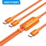 Cable USB-C 2.0 a 2 x USB-C / 5A / 1M / Anaranjado   TRUOBB  Vention - Imagen 6