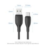 Cable USB-A 2.0 a USB-C / 3A / 1M / Gris   CWAHF  Vention - Imagen 4