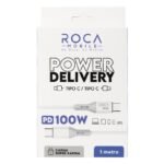 Cable de Datos ROCA   Power Delivery  USB C a USB C  100cm  100W  Blanco - Imagen 10
