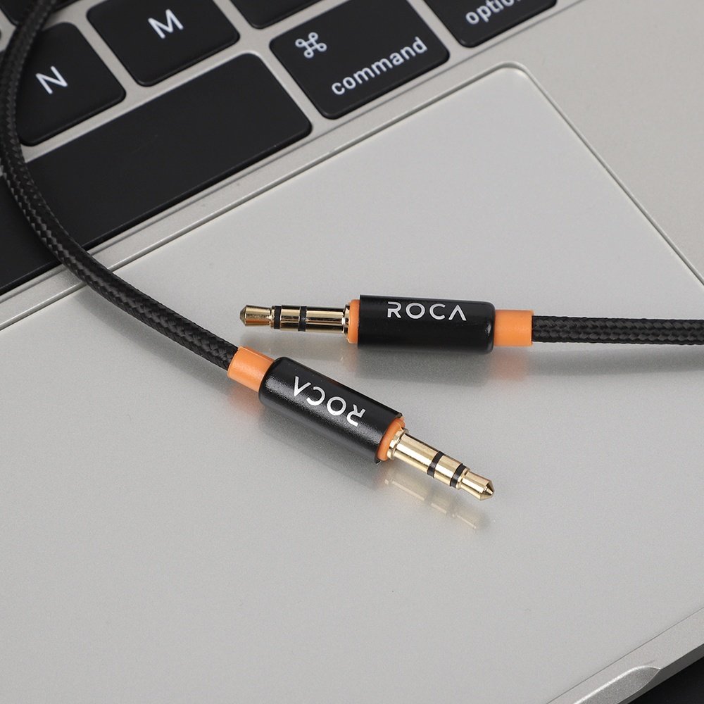 mancru-127396-a4c7cb421a6d9f6f53f6a06fdc39704d Cable Auxiliar ROCA 3.5mm a 3.5mm (0 5M) - Imagen 1