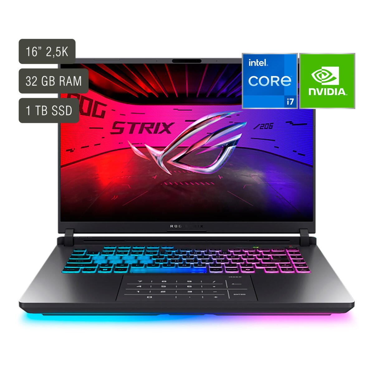 Notebook Gamer Asus Rog Strix 16'' Core I7 32gb 1tb Win11 Rtx5070 - Imagen 5