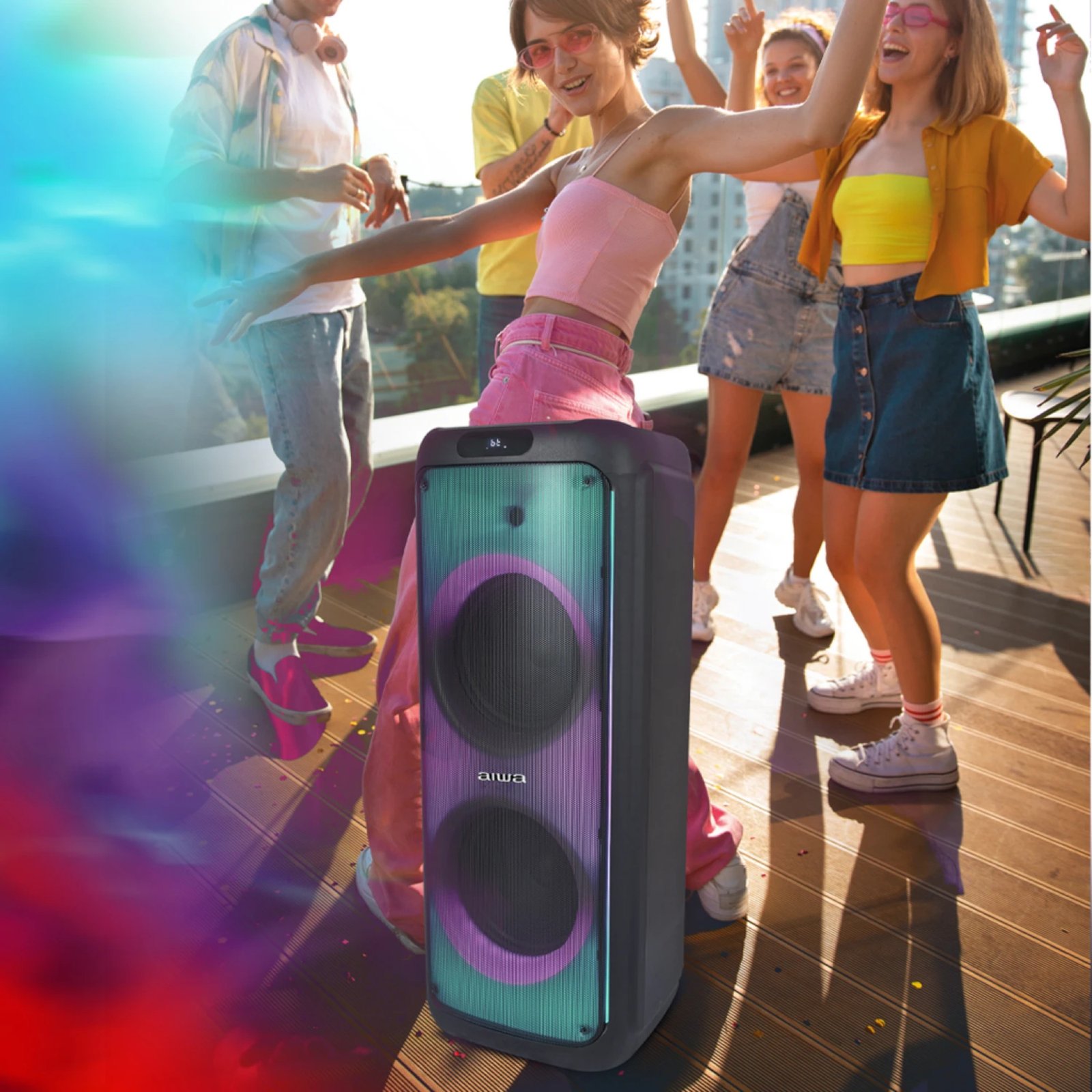 AWPOH3D-03.jpg Parlante Bt Aiwa Awpoh3d Tws 3500w Pmpo Led - Imagen 1
