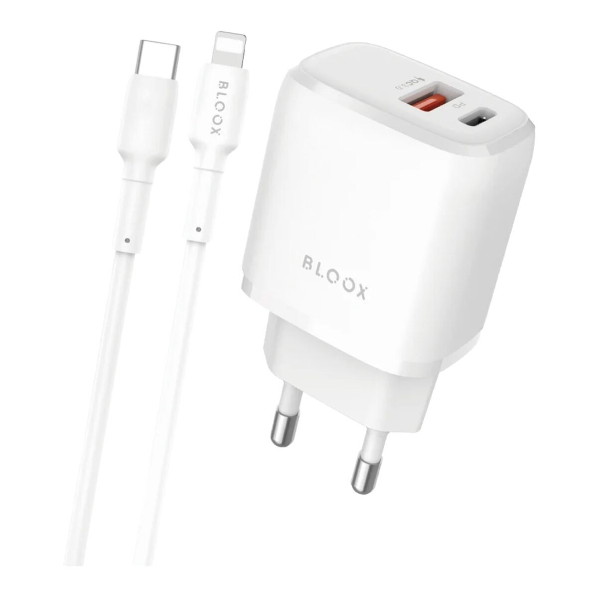 Cargador De Pared 1 Usb A / 1 Usb C Bloox Cable 30W - Imagen 2
