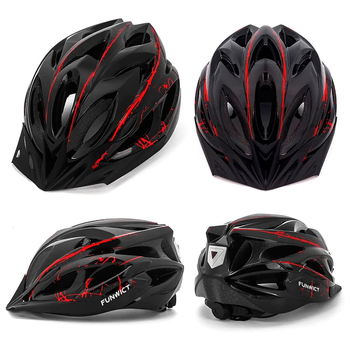 Casco Para Ciclismo Con Vicera y Luz Funwict Ajustable - Imagen 6