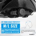Casco Para Ciclismo Con Vicera y Luz Funwict Ajustable - Imagen 2