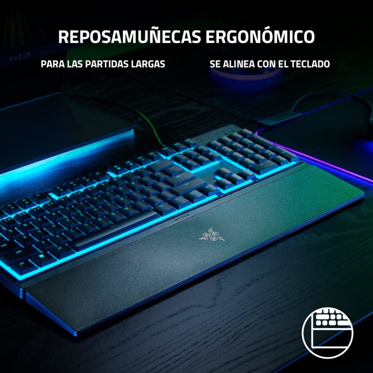 Teclado Gaming Usb Razer Ornata V3 X Español Membrana Rgb - Imagen 3