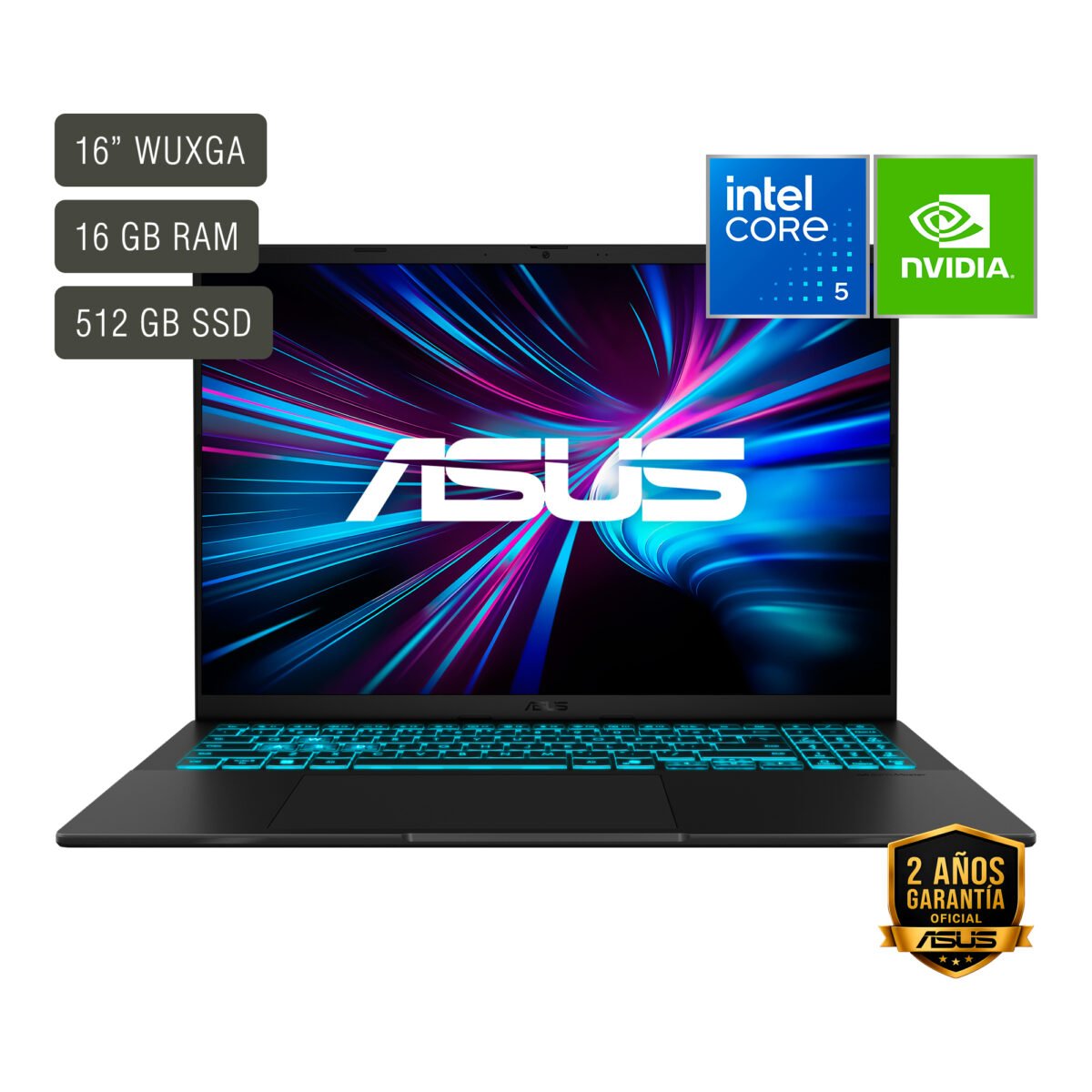 Notebook Gamer Asus V16 16'' Core 5 16gb 512gb W11 Rtx5050 - Imagen 5