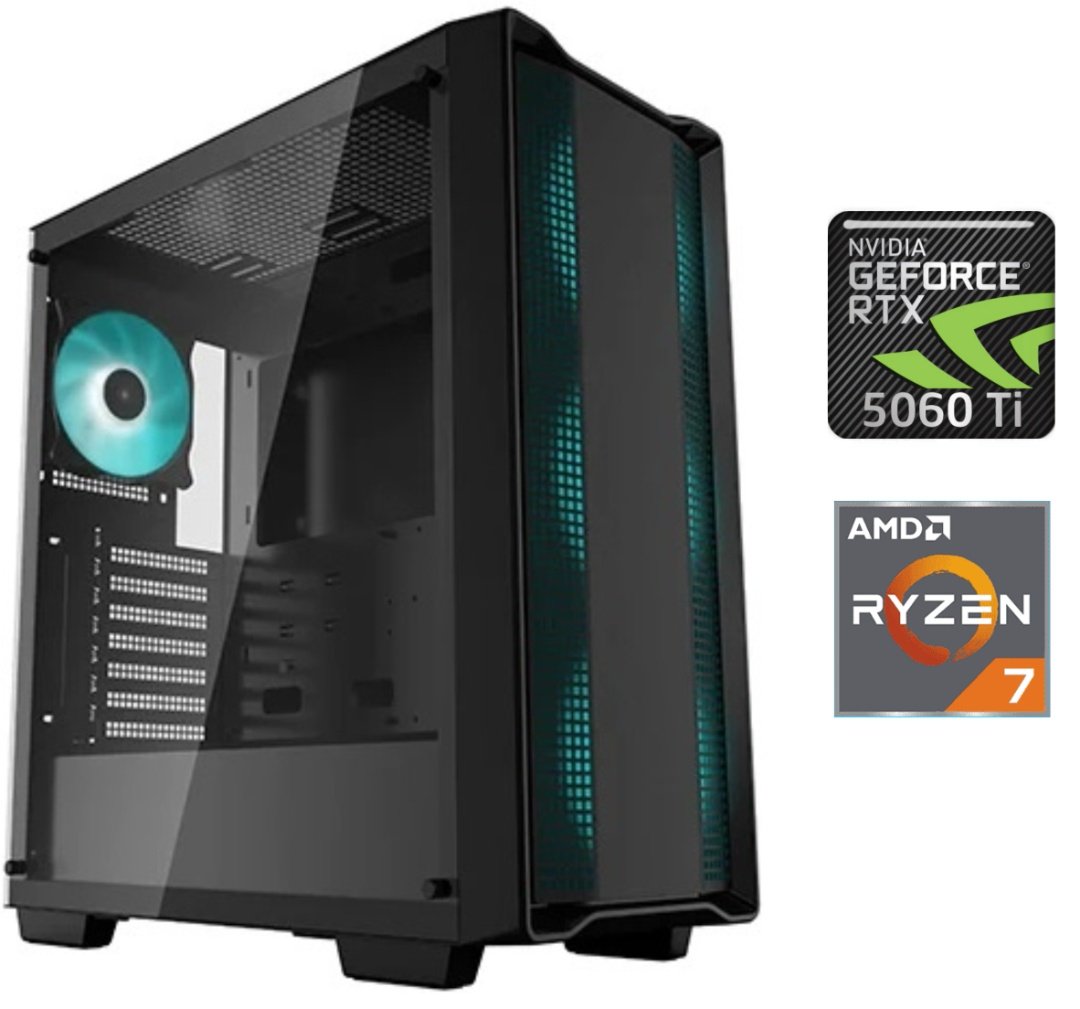 cdr-1058852ad454656ed04a601bd67f08b3 Equipo Gamer Ryzen 7 7700, 16GB, 1TB NVMe, RTX 5060Ti 8GB - Imagen 1