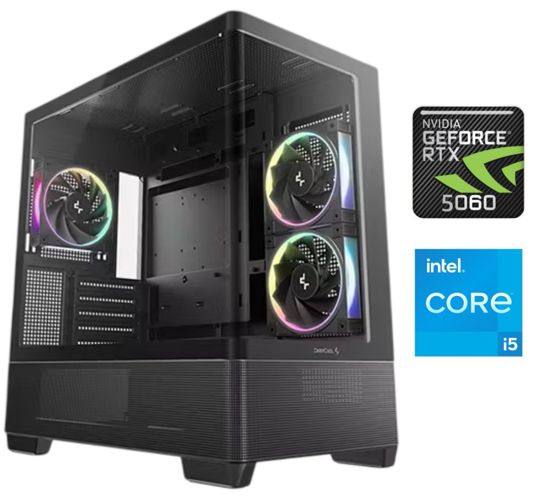 cdr-6ef852b10872fb4bb2d564365333facc Equipo Gamer Core i5 14400F, 16GB, 1TB NVMe, RTX 5060 8GB - Imagen 1