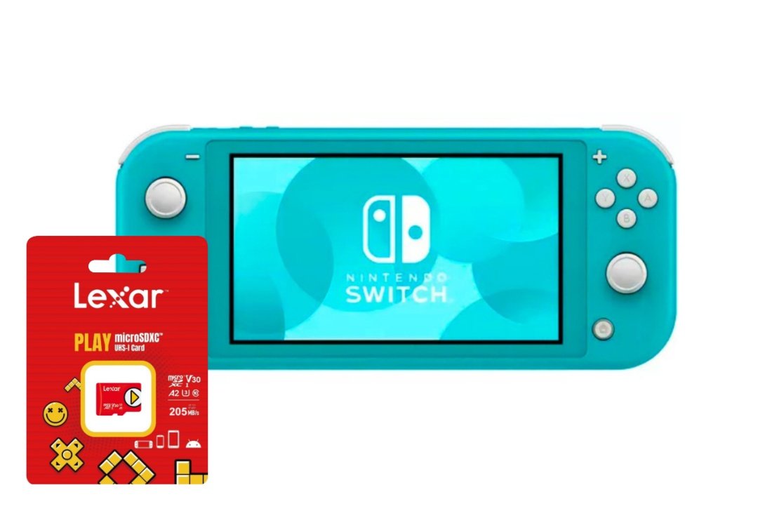 cdr-ab7da452eb25301051937049b2d2339b Consola Nintendo Switch lite turquesa + micro SD 256 GB - Imagen 1