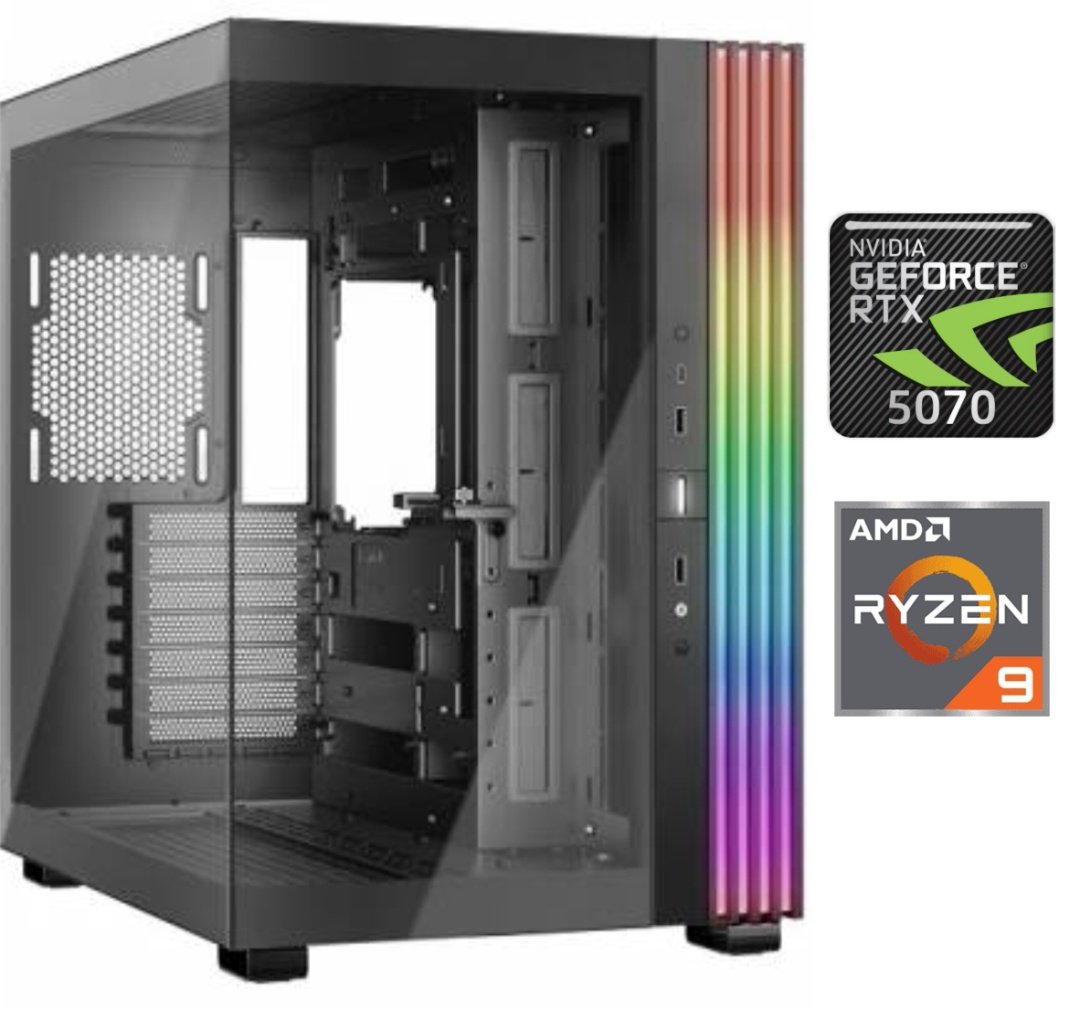 cdr-e641632168dfb84762154b51888b2860 Equipo Gamer Ryzen 9 7900, 32GB, 1TB, RTX 5070 12GB - Imagen 1
