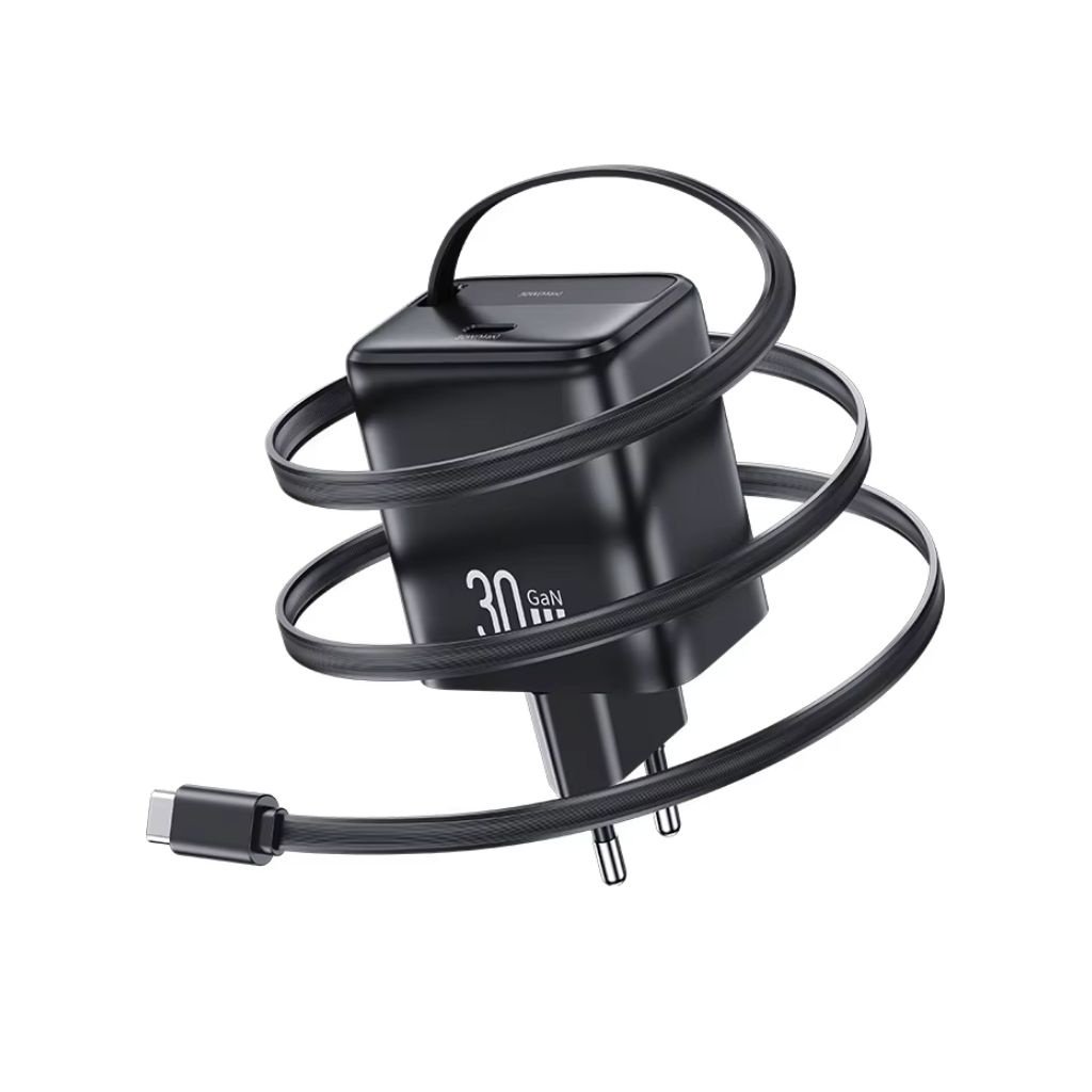 mancru-132570-a9fd3c3a951b6942fb7c5c0600c288a2 Cargador Pared 30W PD Cable Retractil Tipo C 80cm Blanco CC241 USAMS - Imagen 1