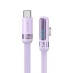 Cable de Datos USB C a USB C SJ653   Angulo Recto  100W  1.2m  Lila  USAMS - Imagen 4