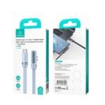 Cable de Datos USB C a USB C SJ653   Angulo Recto  100W  1.2m  Lila  USAMS - Imagen 2