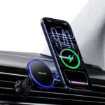 Cargador Auto Inalámbrico   Magnético  para Ventilación  CD277  Negro  USAMS - Imagen 4