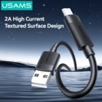 Cable de Datos USB A a Micro USB SJ779   2A  1M  Negro  USAMS