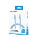 Cable Plano USB-C 2.0 a USB-C / 3A / 1M / Celeste   TRZSF  Vention