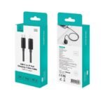 Cable de Datos USB C a Lightning SJ781   30W  1m  Negro  U94 USAMS - Imagen 3