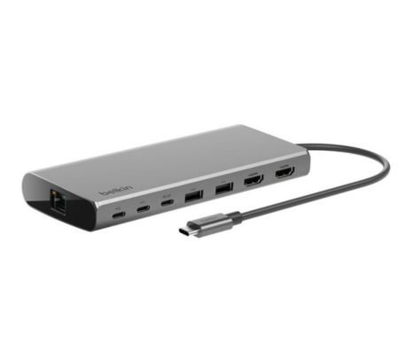 131161.jpg BELKIN INC015BTSGY HUB 8 EN 1 2 USB-C 3.2 1 USB-A 3.0 1 HDMI 1.4 2 HDMI 2.0 - Imagen 1