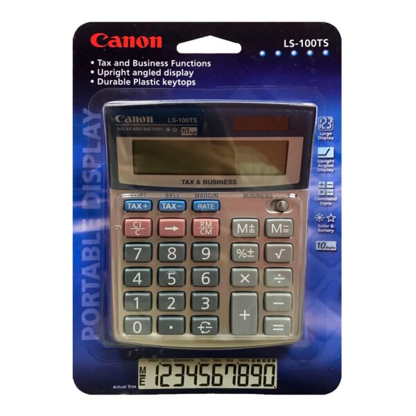 Calculadora De Escritorio Canon Ls-100ts Carga Solar y Batería