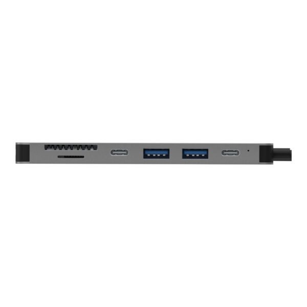 HB1107GY-02.jpg Hub Unno Tipo C 7 En 1 Hdmi Pd Usb-A Usb-C 3.0 Sd Micro Sd