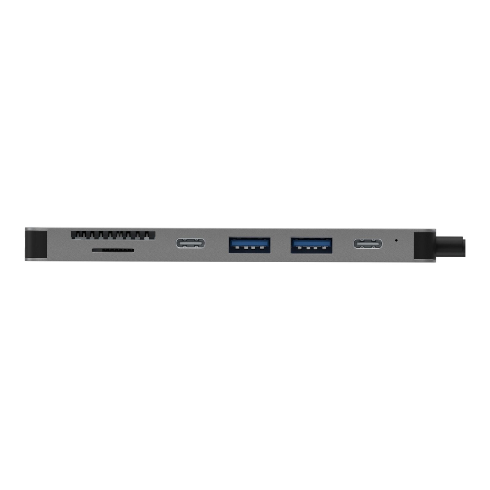 HB1107GY-02.jpg Hub Unno Tipo C 7 En 1 Hdmi Pd Usb-A Usb-C 3.0 Sd Micro Sd - Imagen 1