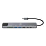 Hub Unno Tipo C 8 En 1 Rj45 Hdmi Pd Usb-A Usb-C 3.0 Sd Micro Sd - Imagen 2