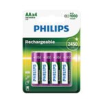 Pila AA Recargable Philips R6b4a245/97 Pack x4 2450mAh