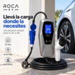 Cargador para Vehiculos Electricos Portatil RC-EV-04   7KW  6A/8A/10A/13A/16A/32A  Plateado  Roca - Imagen 2