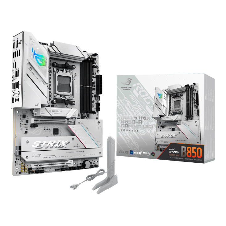 Combo Asus ROG Strix Mother B850-A WiFi 7, LC III 360 y Fuente 1000W Platinum