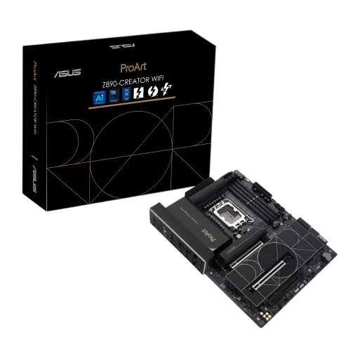 Combo Asus Mother ProArt Z890-Creator WiFi, LC ROG Ryuo IV 360 y Fuente 1000W Platinum