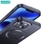 BH856   Case  Apple iPhone 15 Plus 6.7"  TPU Magnético  Transparente/Negro  Geying Series  USAMS - Imagen 5
