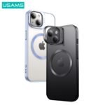 BH856   Case  Apple iPhone 15 Plus 6.7"  TPU Magnético  Transparente/Negro  Geying Series  USAMS - Imagen 3