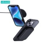 BH856   Case  Apple iPhone 15 Plus 6.7"  TPU Magnético  Transparente/Negro  Geying Series  USAMS - Imagen 4