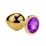 Plug Anal Grande Metálico Joya   Violeta  Adultos