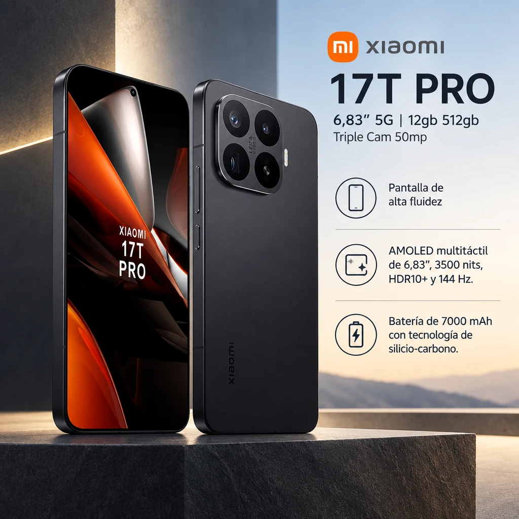 Xiaomi 17T Pro 6,83'' 5G 12gb 512gb Triple Cam 50mp